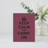 Carte Postale keep calm and carry on original (Debout devant)
