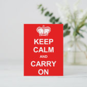 Carte Postale Keep Calm and Carry on Retro Postcard (Debout devant)