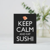 Carte Postale Keep Calm And Eat Sushi (Debout devant)