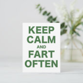 Carte Postale Keep Calm and Fart Ofen (Debout devant)