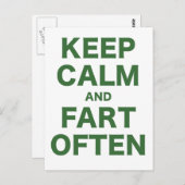 Carte Postale Keep Calm and Fart Ofen (Devant / Derrière)
