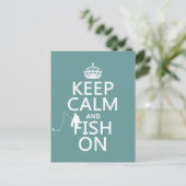 Carte Postale Keep Calm and Fish On (Debout devant)