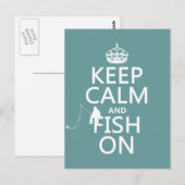 Carte Postale Keep Calm and Fish On (Devant / Derrière)