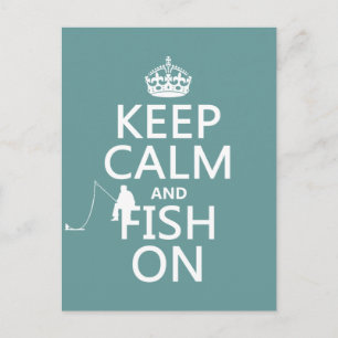 Carte Postale Keep Calm and Fish On