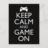 Carte Postale Keep Calm and Game (Devant)
