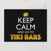 Carte Postale Keep Calm And Go To Tiki Bars (Devant)