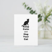 Carte Postale Keep Calm and Hug Your Cat (Debout devant)