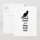 Carte Postale Keep Calm and Hug Your Cat (Devant / Derrière)