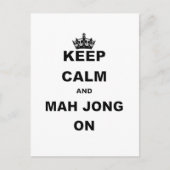 Carte Postale KEEP CALM AND MAH JONG ON.png (Devant)