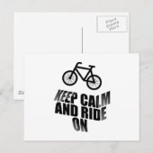 Carte Postale Keep calm and ride (Devant / Derrière)