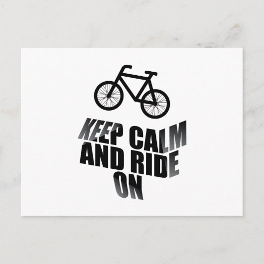 Carte Postale Keep calm and ride (Devant)