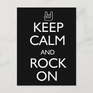 Carte Postale Keep Calm and Rock On