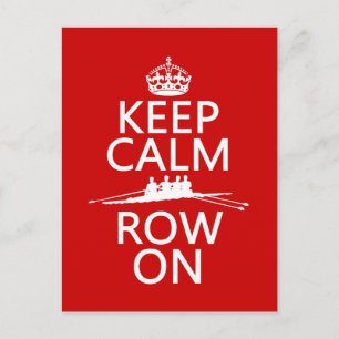 Carte Postale Keep Calm and Row On (choose any color)