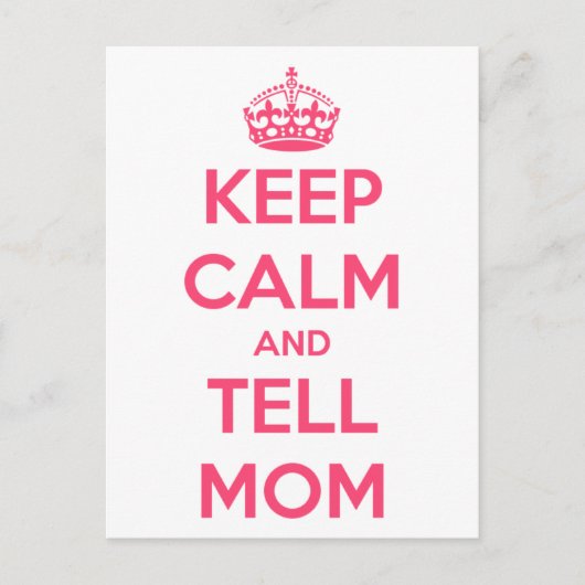 Carte Postale Keep Calm and Tell Mama (Devant)
