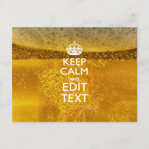 Carte Postale Keep Calm and Your Text for some Cold Beer