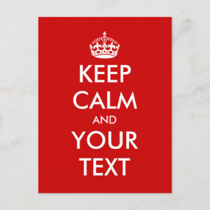 Carte Postale Keep calm  Customizable design