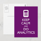 Carte postale Keep Calm Do Analytics (Devant / Derrière)