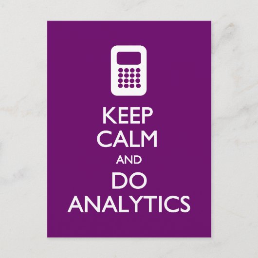 Carte postale Keep Calm Do Analytics (Devant)