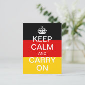 Carte Postale KEEP CALM et CONTINUEZ - Drapeau allemand personna (Debout devant)
