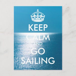 Carte Postale KEEP CALM et GO SAILING personnalisés