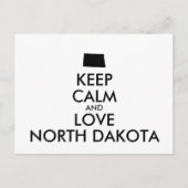 Carte Postale KEEP CALM et LOVE NORTH DAKOTA (Devant)