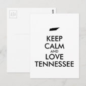 Carte Postale KEEP CALM et LOVE TENNESSEE (Devant / Derrière)