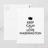 Carte Postale KEEP CALM et LOVE WASHINGTON (Devant / Derrière)