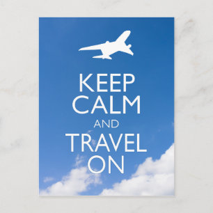 CARTE POSTALE KEEP CALM ET TRAVEL