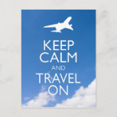 CARTE POSTALE KEEP CALM ET TRAVEL (Devant)