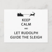 Carte Postale Keep Calm Let Rudolph Guide Sleigh (Devant)