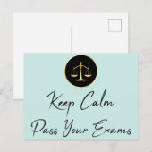 Carte Postale Keep calm. Passer vos examens (Devant / Derrière)