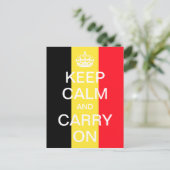 Carte Postale KEEP CALM personnalisé et CARRY ON - drapeau de la (Debout devant)