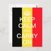 Carte Postale KEEP CALM personnalisé et CARRY ON - drapeau de la (Devant / Derrière)