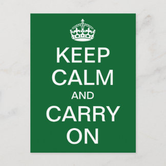 Carte Postale KEEP CALM personnalisé et CARRY ON - mots blancs