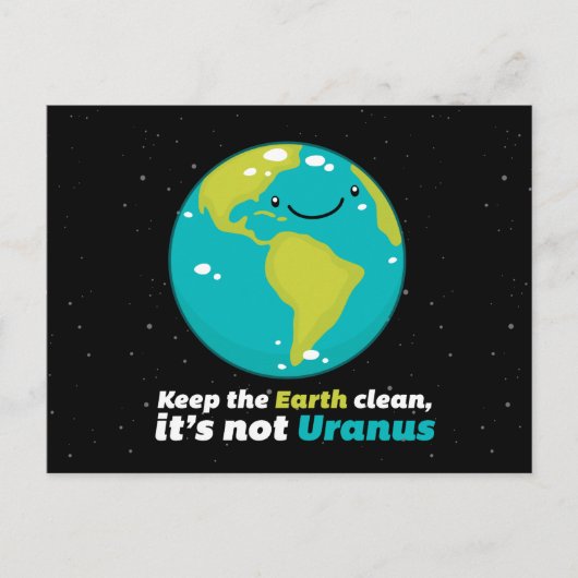 Carte Postale Keep The Earth Clean (Devant)