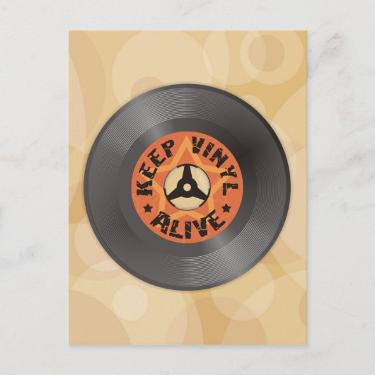 Carte Postale Keep Vinyl Alive (Devant)