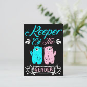 Carte Postale Keeper of the Gender Pink and Blue Teddy Bear (Debout devant)
