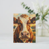 Carte Postale Keeping in Touch | Cow Themed  (Debout devant)