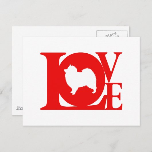 Carte Postale Keeshond (Devant / Derrière)