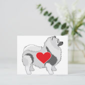 Carte Postale Keeshond (Debout devant)
