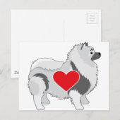 Carte Postale Keeshond (Devant / Derrière)