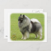 Carte Postale Keeshond 9J28D-01 (Devant / Derrière)