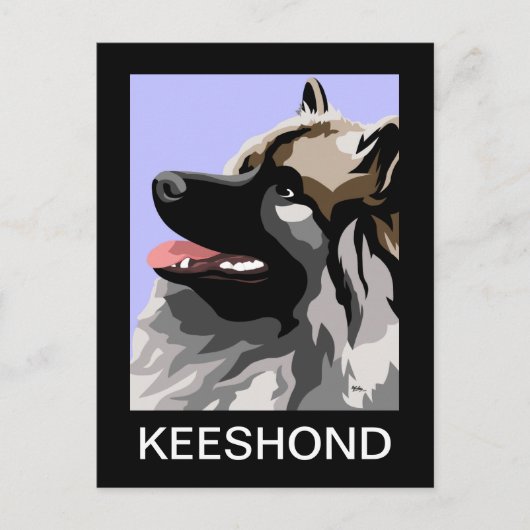 Carte Postale Keeshond Art (Devant)