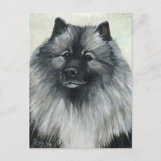 Carte postale "Keeshond" Dog Art (Devant)