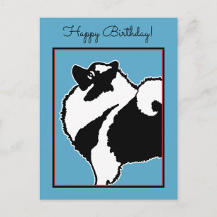 Carte Postale Keeshond Graphics - Cute Original Chig Art