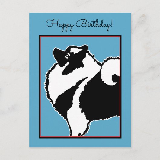 Carte Postale Keeshond Graphics - Cute Original Chig Art (Devant)