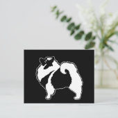 Carte Postale Keeshond Graphics - Cute Original Chig Art (Debout devant)