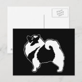 Carte Postale Keeshond Graphics - Cute Original Chig Art (Devant / Derrière)