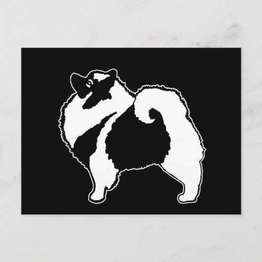 Carte Postale Keeshond Graphics - Cute Original Chig Art (Devant)