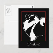 Carte Postale Keeshond Graphics - Cute Original Chig Art (Devant / Derrière)